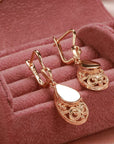 Gold Merle Drop Earrings for Women