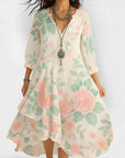 Feminine Floral Midi Dress – Drapey, Season-Ready Favorite for Brunch Dates and Wedding Guest Looks