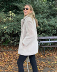 Elegant Long Faux Fur Coat Women