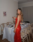 Glitter Sequins Backless Strap Dress