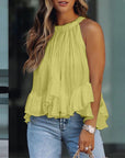 Flowy Blouse with Textured Ruffles