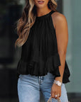 Flowy Blouse with Textured Ruffles