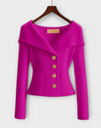 Warm Textured Knit Jacket for Women