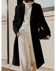 Women's Double-Breasted Long Trench Coat