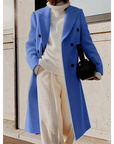 Women's Double-Breasted Long Trench Coat