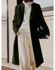 Women's Double-Breasted Long Trench Coat