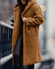 Long Winter Coat with Hood for Women
