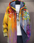 Graphic Print Stand Collar Jacket VIP
