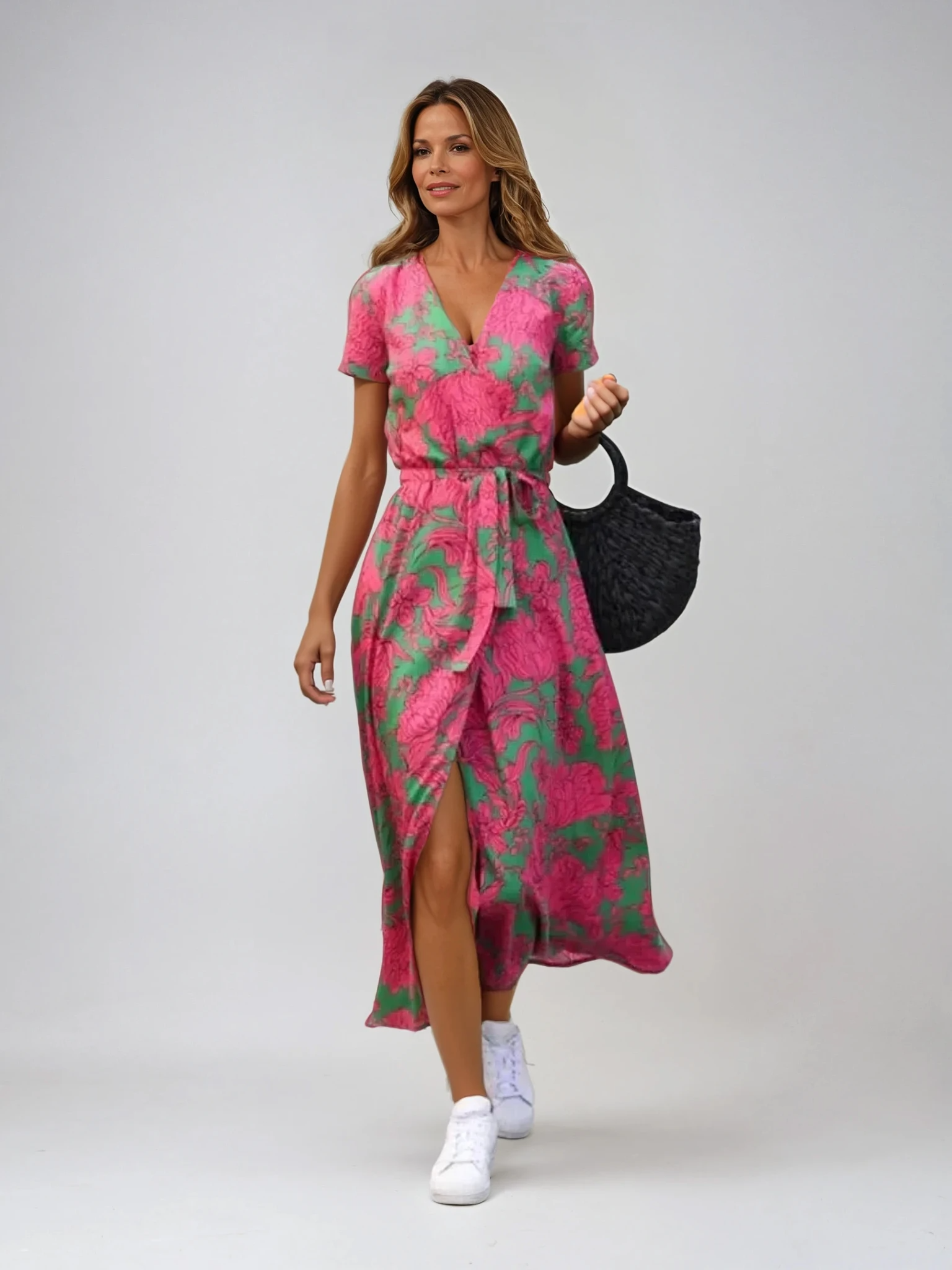 Stylish V-Neck Cocktail Dress