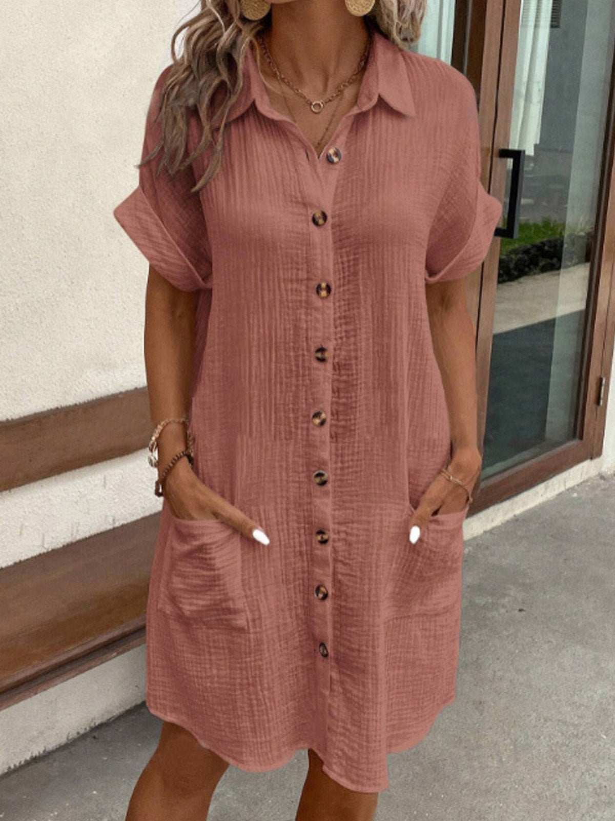 Classic Cotton Polo Dress with Modern Fit