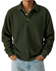 Wander Long Sleeve Polo Shirt | Soft Ribbed Fabric, Classic Collar 2