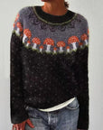 Button Mushroom Jumper – Drapey Fit Perfect for Weekend Comfort and Laid-Back Chic Looks
