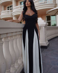 Women's Maxi Dress With Panel Design
