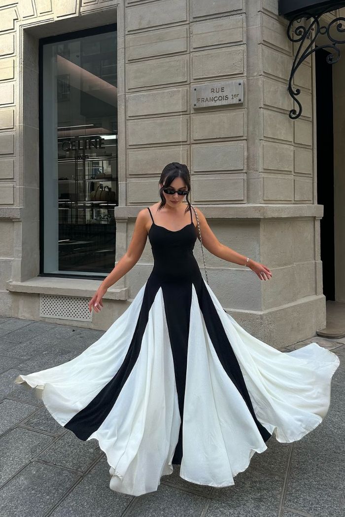 Women's Maxi Dress With Panel Design