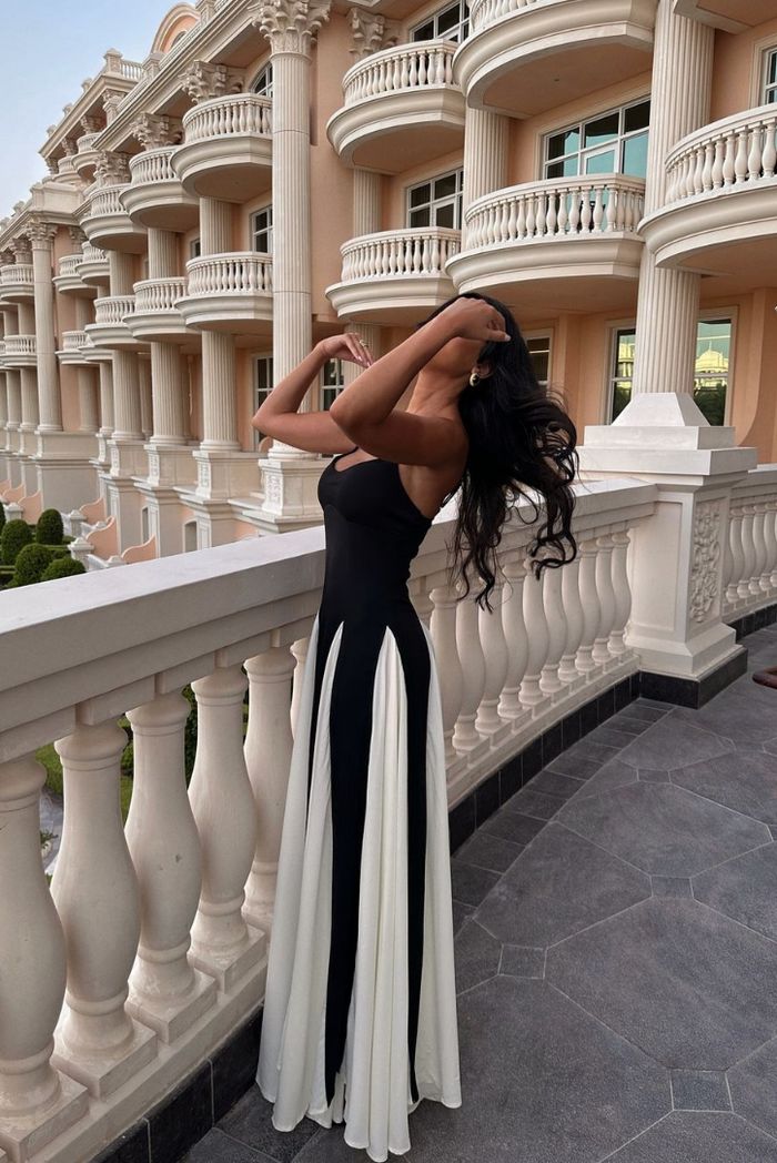 Women's Maxi Dress With Panel Design