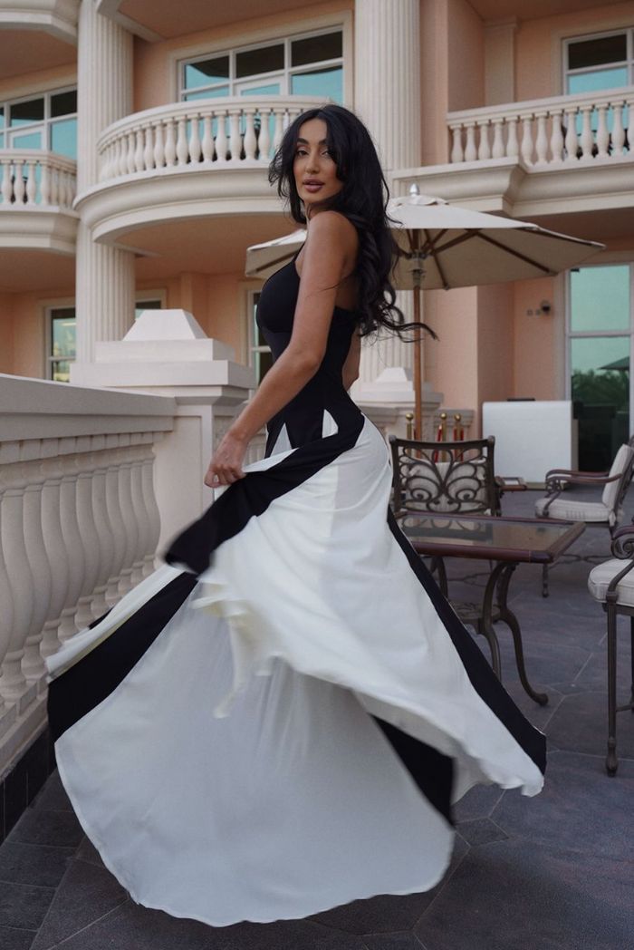 Women's Maxi Dress With Panel Design