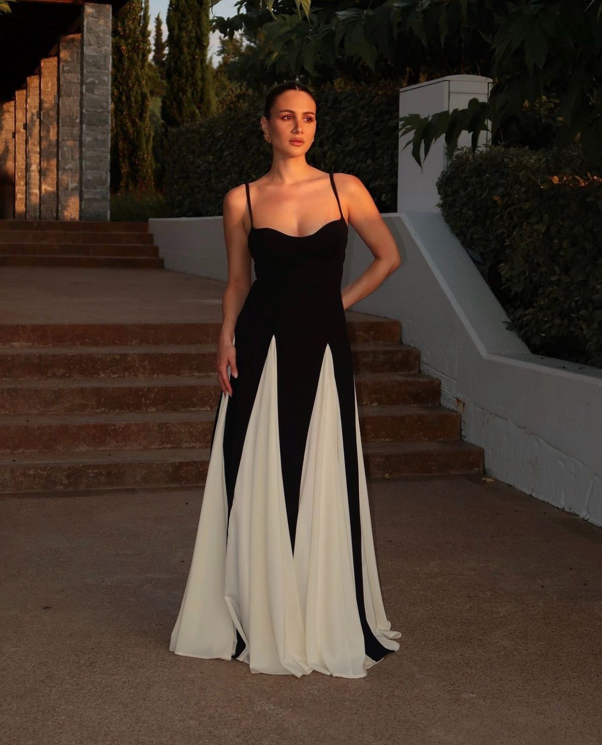 Women's Maxi Dress With Panel Design
