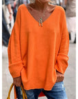Wisteria Women's Sweater | Relaxed Fit V-Neck, Lightweight Knit 0