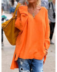 Wisteria Women's Sweater | Relaxed Fit V-Neck, Lightweight Knit 1
