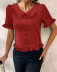Elegant Short Sleeve Blouse