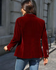Elegant Velvet Blazer Jacket for Women
