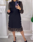 Elegant Shift dress with Color Block