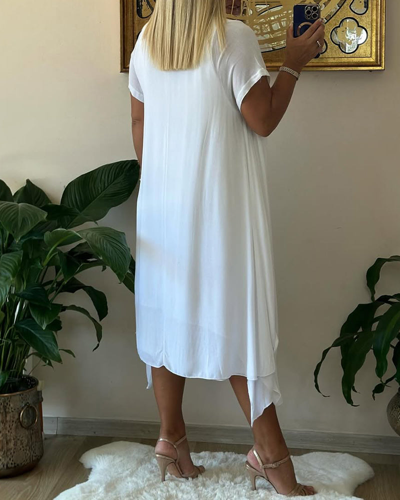 Double Layer Short Sleeve Dress