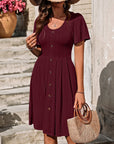 Casual summer dress with short sleeves