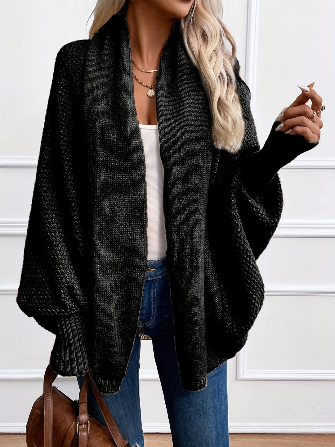 Emily Cozy Cardigan with Batwing Sleeves