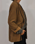 Relaxed V-Neck Midi Shirt