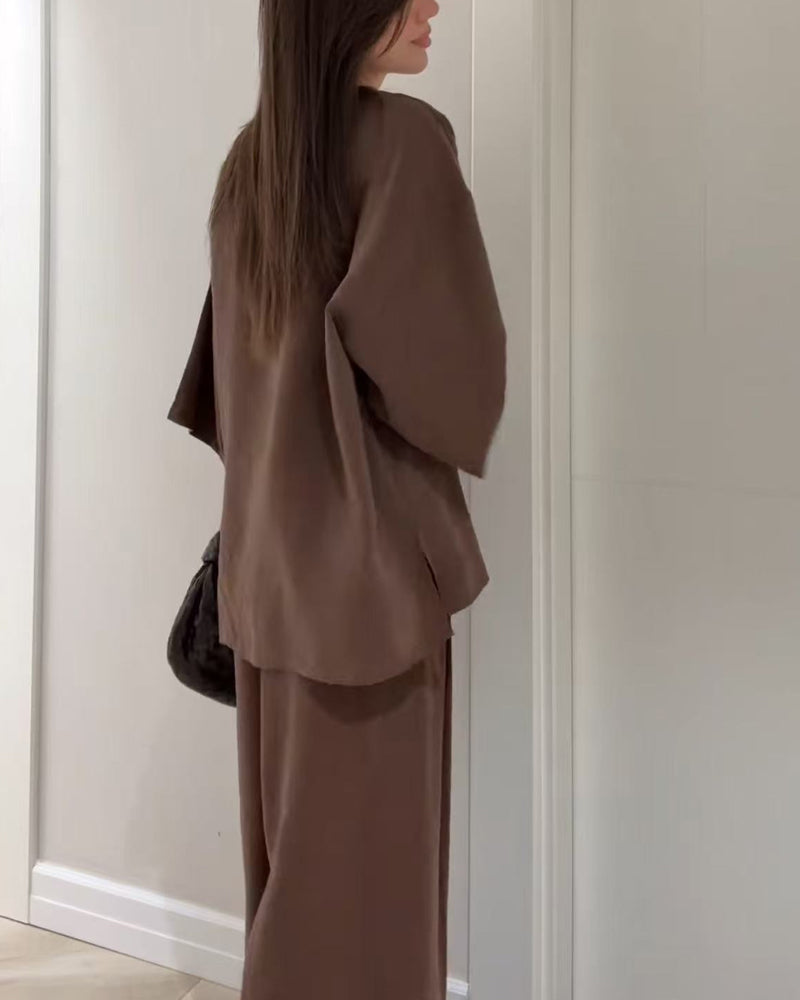 Comfortable V-Neck Casual Two-Piece Set