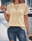 Classic Fit Short Sleeve Knit Top