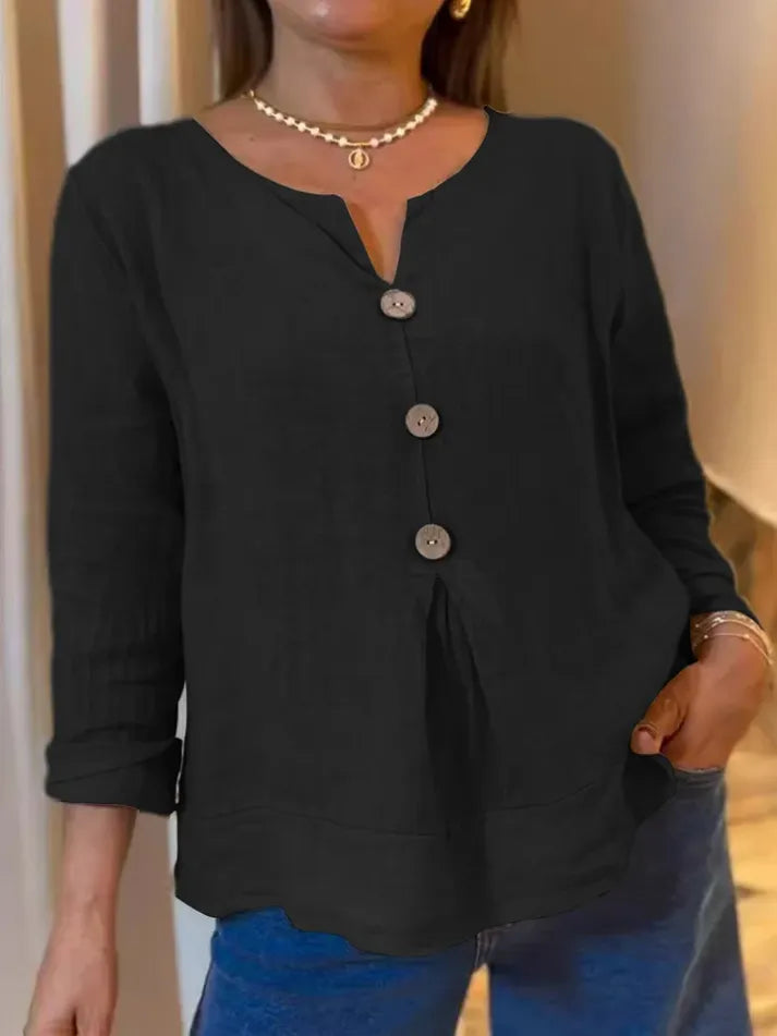 Tailored Casual Top with a Clean Look