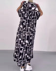 Half-Zip Loose Contrast Dress