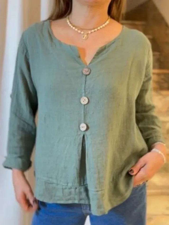 Tailored Casual Top with a Clean Look
