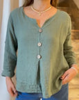Tailored Casual Top with a Clean Look