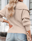 Cozy Zip Front Cardigan with Full Sleeves