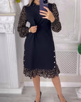 Elegant Shift dress with Color Block