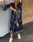 Soft Vintage Dress with Relaxed V-Neck Fit