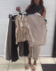 Soft Feel Ruffle Top with Elegant Drape