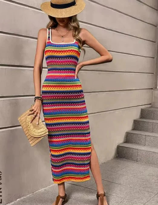 Sleek Ribbed Bodycon Knit Dress