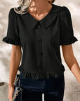Elegant Short Sleeve Blouse