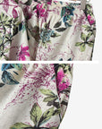 Floral Print Round Neck Two-Piece Set