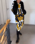 Printed Round Neck Dress
