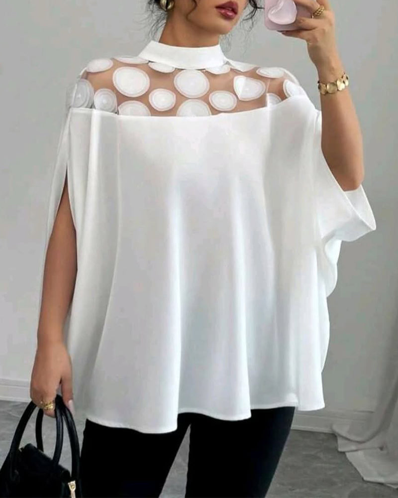 Shoulder Cutout Elegant Sleeves Top