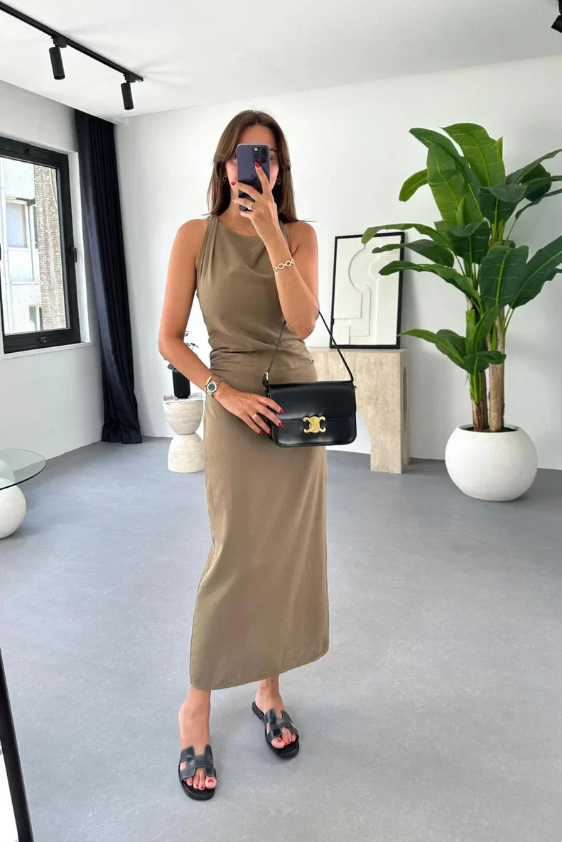 Stylish Sleeveless Midi Dress for Women