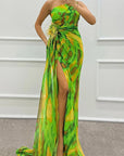 Chic Vibrant Patterned Maxi Dress