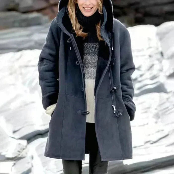Warm Hooded Coat with Fleece Lining