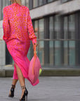 Long-Sleeve Leopard Print Dress