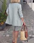 Elegant Suit Shorts Two-Piece Set